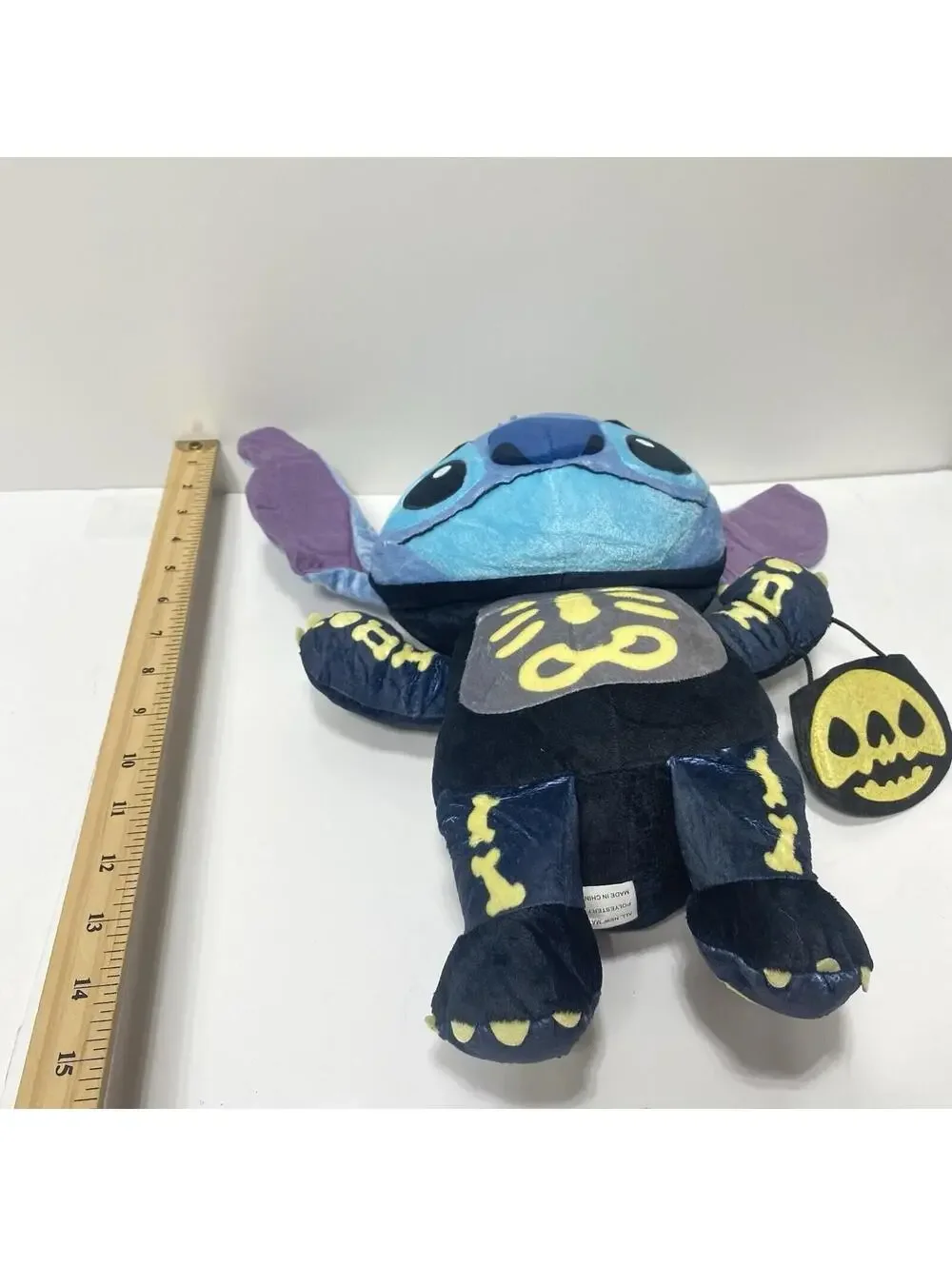 Lilo and Stich Plush Cute Halloween Teddy Bear Jack o'lantern Skeleton Black New